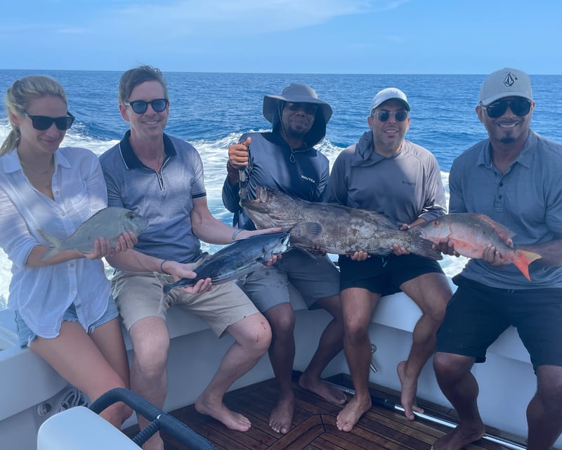 Corporate Fishing Charter on 75' Yacht in Miami Beach