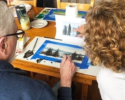Paint Blue Ridge Acrylic Landscapes at Graves Mountain