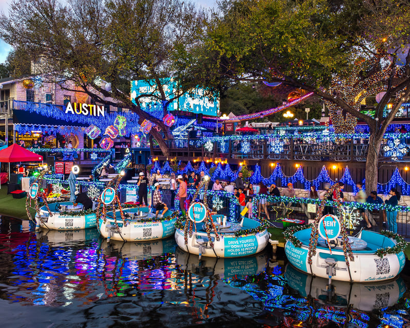 Diwali Festival Private Donut Boat Cruise on Lake Austin