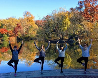 Sunrise Yoga Walk In Central Park