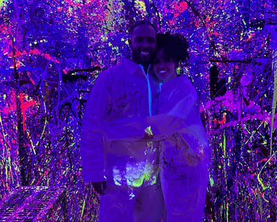 Black Light Couples Painting in Santa Monica