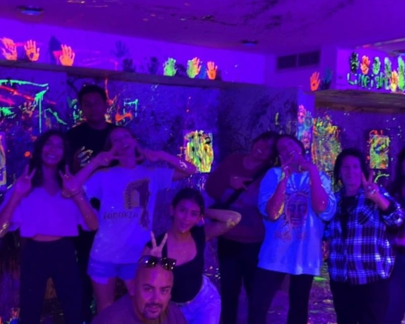 Glow in the Dark Splatter Paint Birthday Party in Sacramento