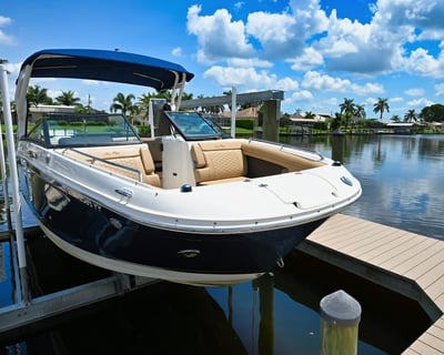 Explore Cape Coral on a 29' Deck Boat Rental