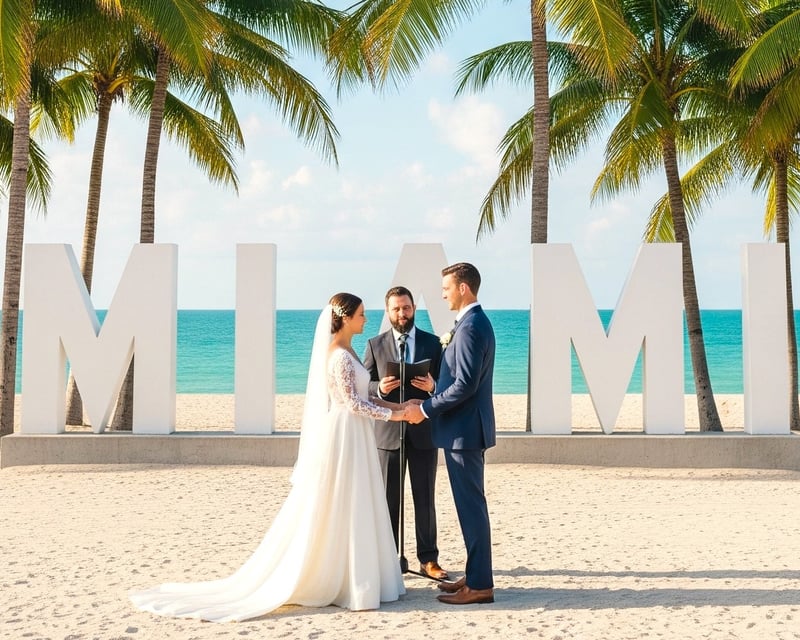 Oceanfront Wedding Ceremony in Miami Beach