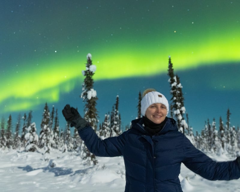 Fairbanks Northern Lights Tour with Night Sky Portraits