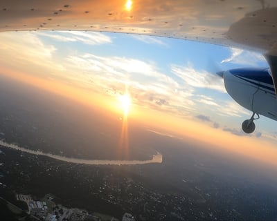 Sunset Scenic Flight Over Austin & Texas Hill Country