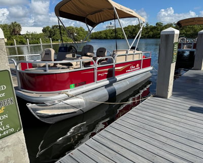 18' Pontoon Boat Rental in Dania Beach