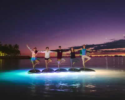 LED Lit Paddleboard Tour Under Honolulu Stars