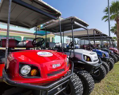Street Legal Golf Cart Rental on South Padre