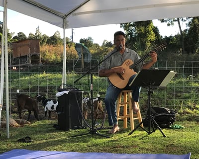 Sunset Goat Yoga Class With Live Music in Kula
