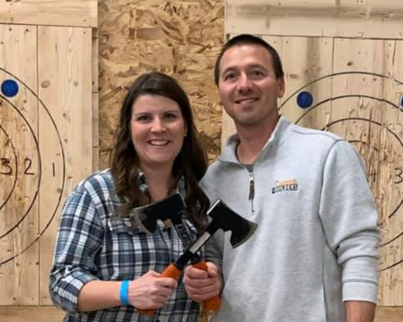 Coached Indoor Axe Throwing in Machesney Park