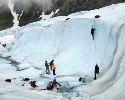 Glacier Ice Climbing in Seward with Guides