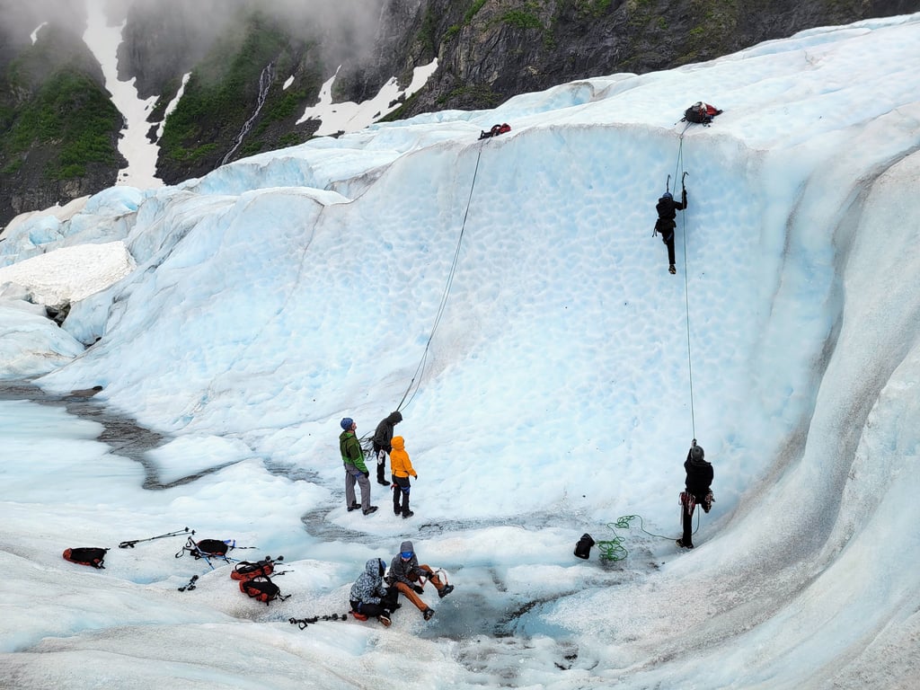 Glacier Ice Climbing in Seward with Guides