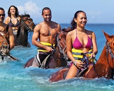 Ocho Rios Ocean Horseback Ride & Blue Hole Tour