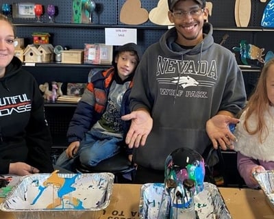 Acrylic Pouring Class in Boise