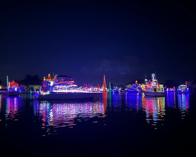 Private Christmas Canal Cruise in Punta Gorda