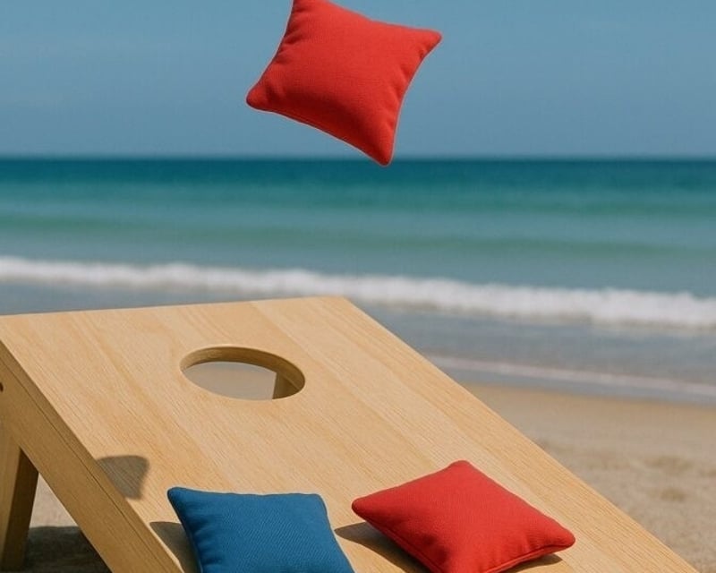 Regulation-Size Cornhole Set Rental in Port Aransas