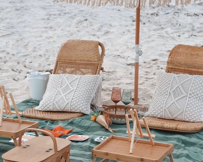 Sunset Picnic Setup in Dauphin Island