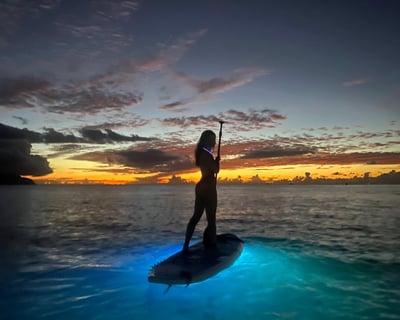 Sunset Glow Paddleboarding in Haleiwa