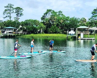 Guided Paddleboard Tour on Skull Creek