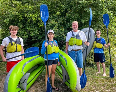 Two-Person Inflatable Kayak Rental at Deer Creek State Park