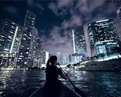 Night Stand-Up Paddleboard or Kayak Tour in Miami