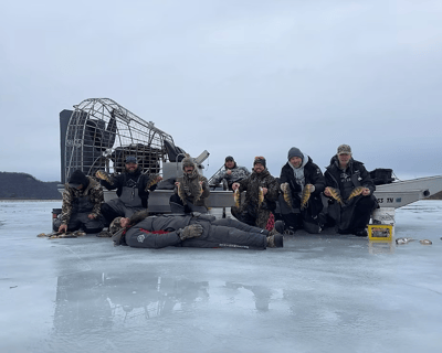 La Crosse Airboat Ice Fishing Trip