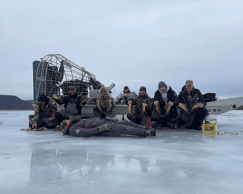 La Crosse Airboat Ice Fishing Trip