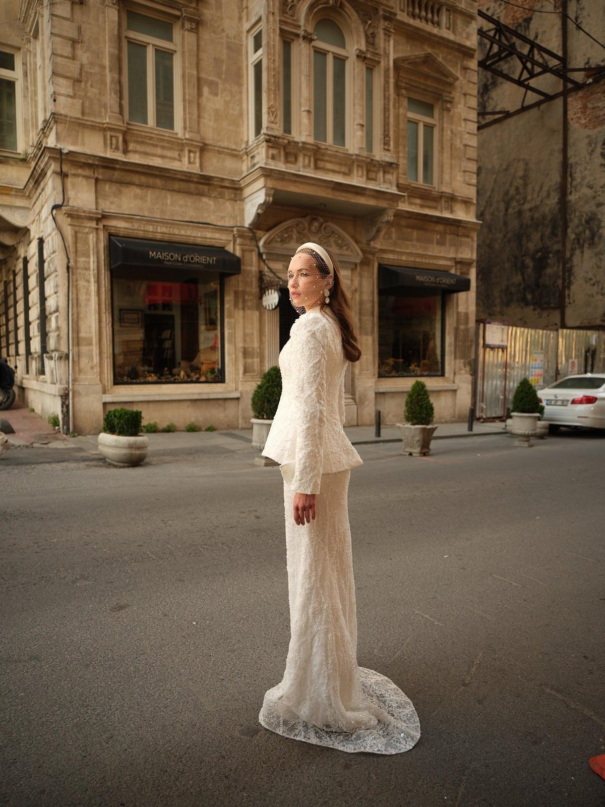 Bohem Korseli Elbise - Beyaz