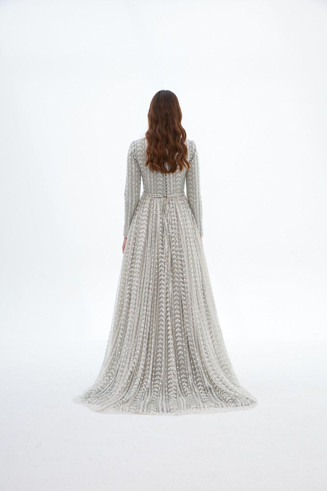 Celine İşlemeli Elbise - Mint