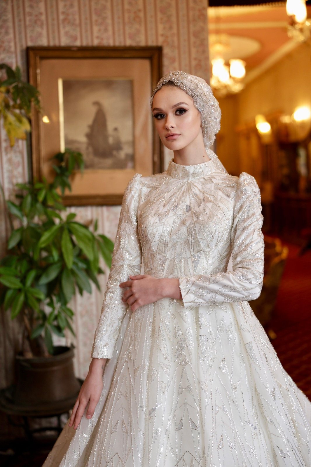 Milana İşlemeli Gelinlik - Beyaz