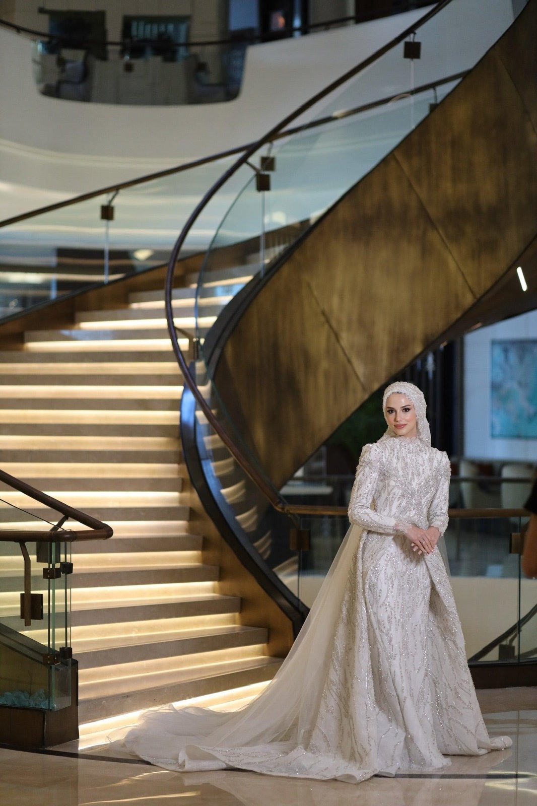 Nile Kasnak Gelinlik - Beyaz