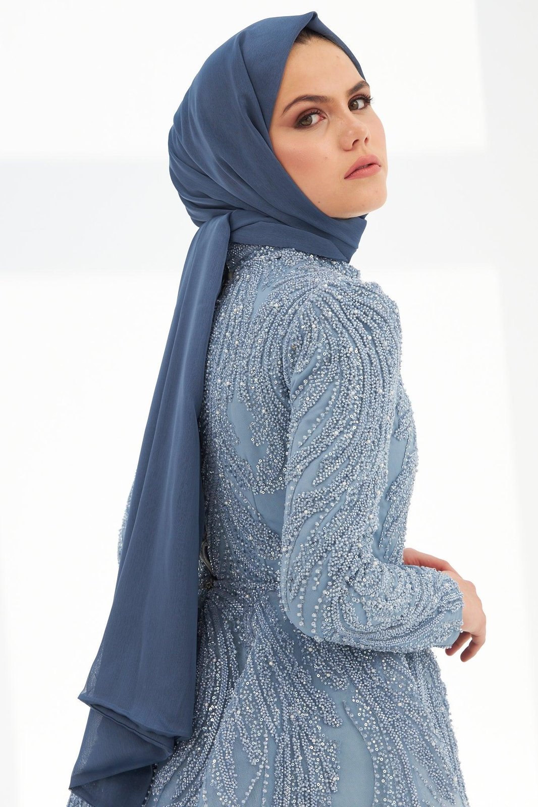 Bianca Midi Boy Elbise - Mavi