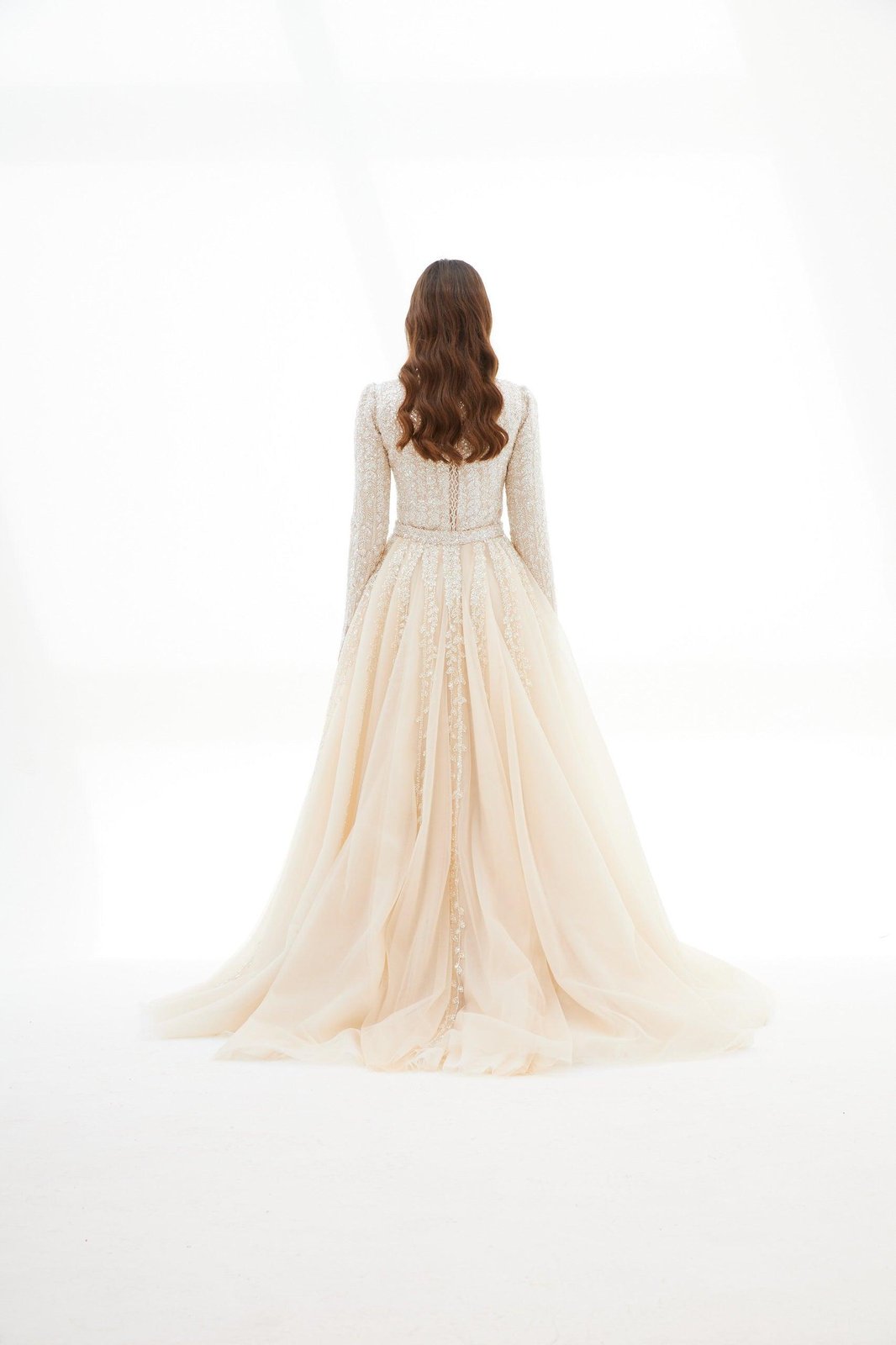 Lucas Kuyruklu Elbise - Bej