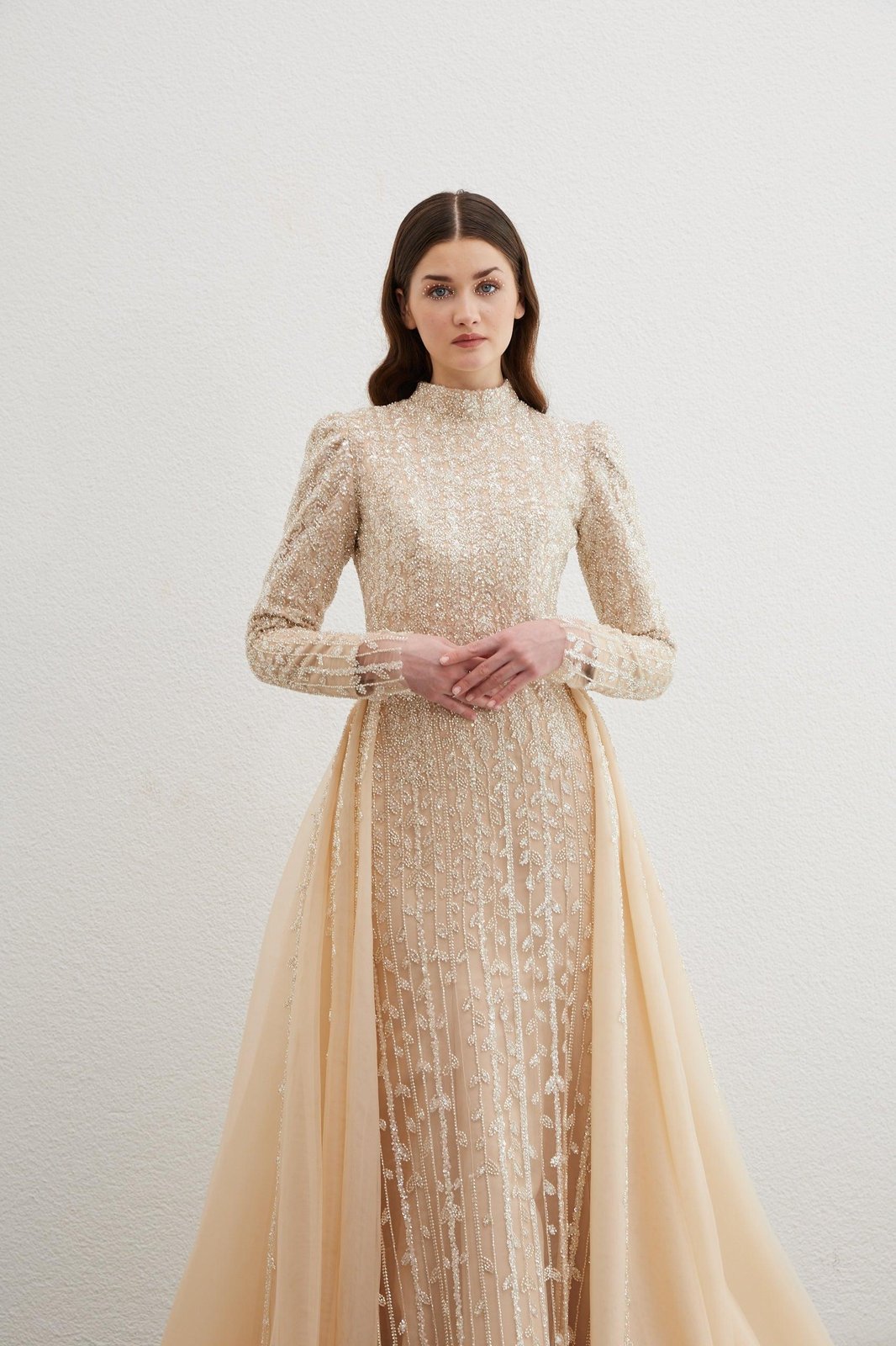 Lucas Kuyruklu Elbise - Bej