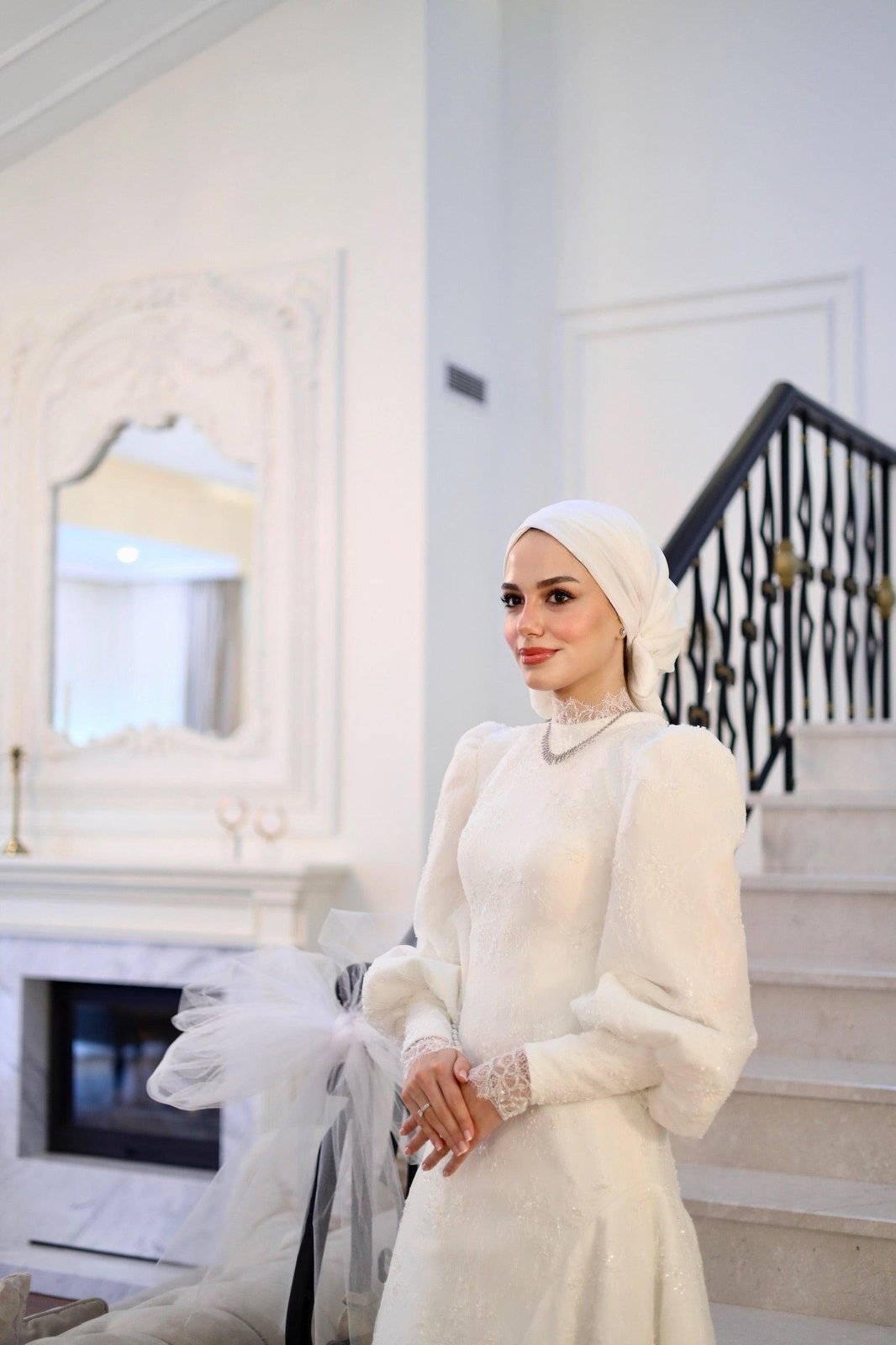 Glam Lez Dantel Gelinlik - Beyaz