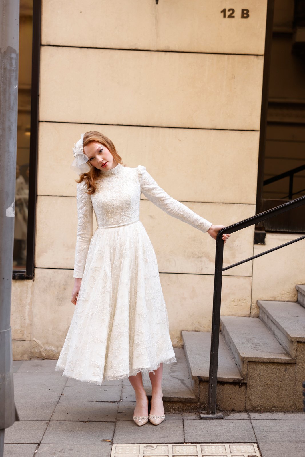 Elfie Dantel Elbise - Beyaz