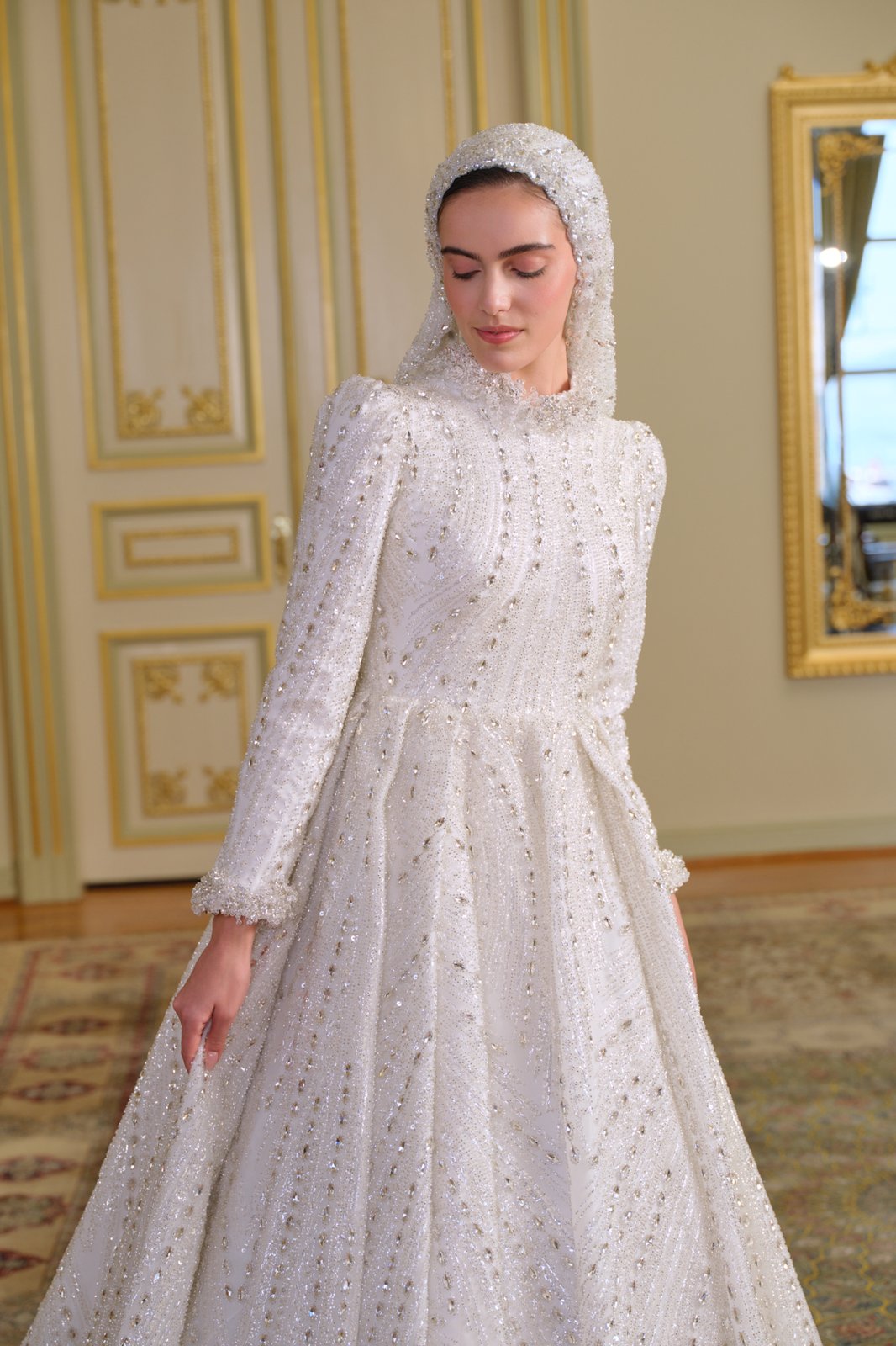 Morgane Kasnak Gelinlik - Beyaz