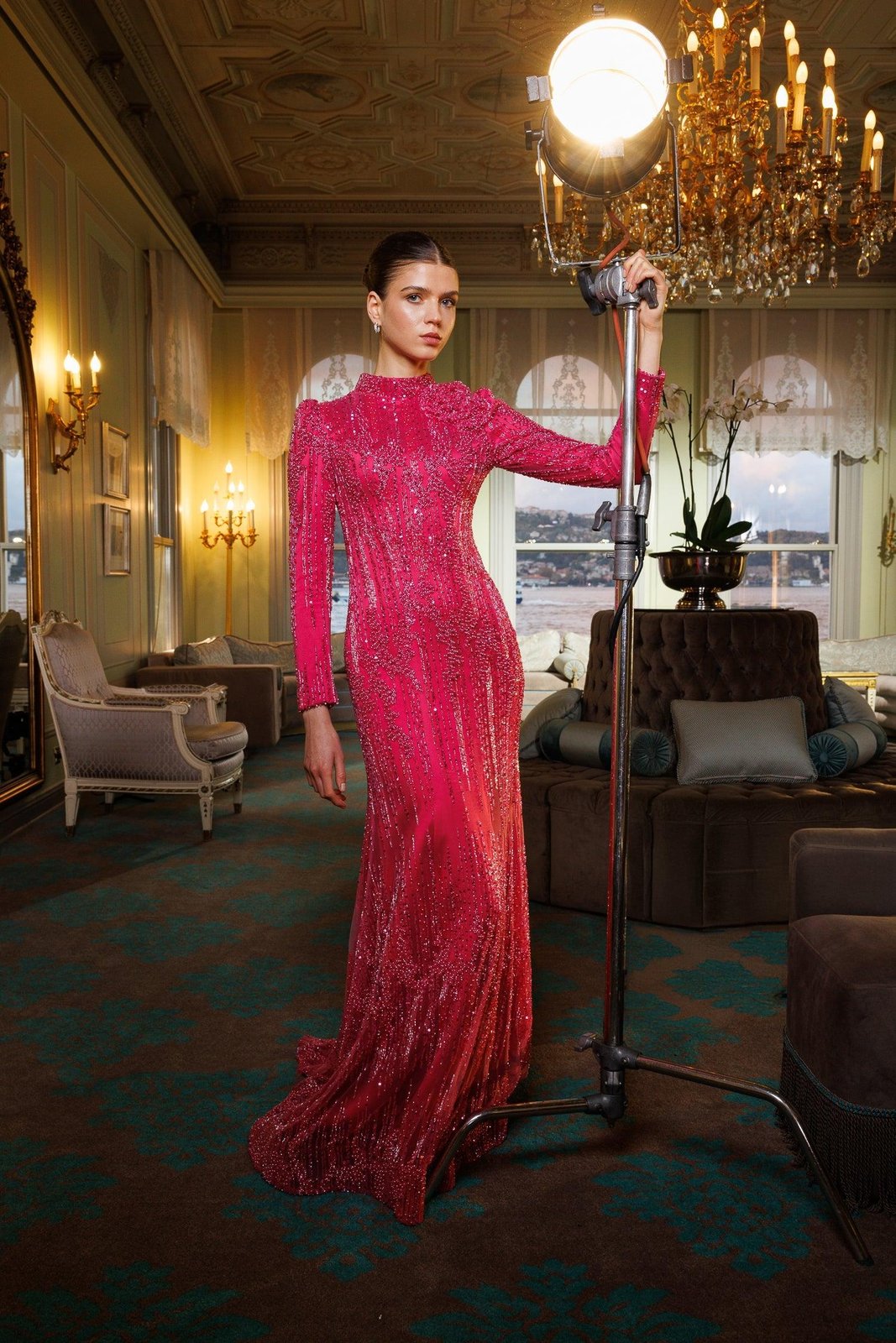 Eternal Kuyruklu Elbise - Fuşya