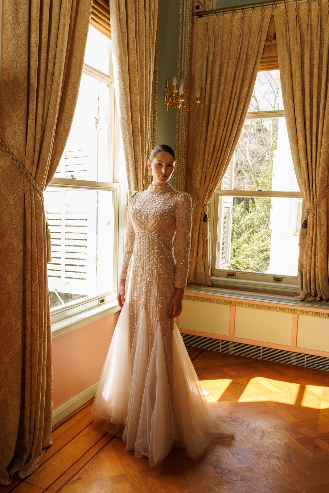 Amy Tüllü Elbise - Bej