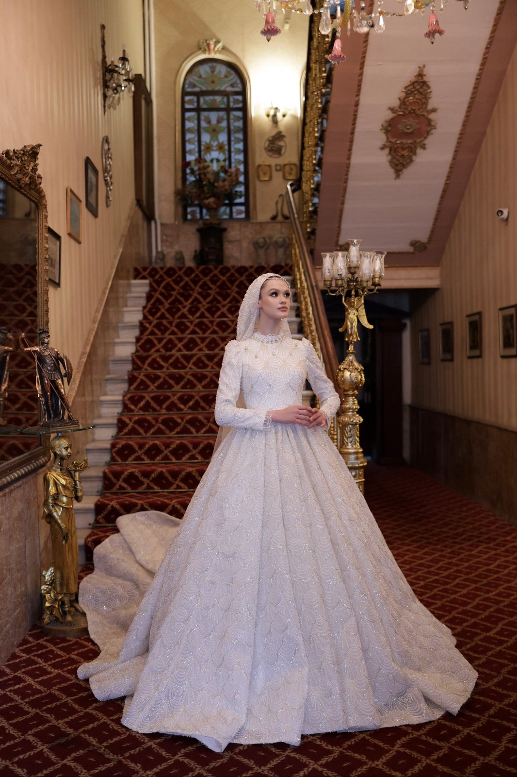 Royal Taş Detaylı Gelinlik - Beyaz