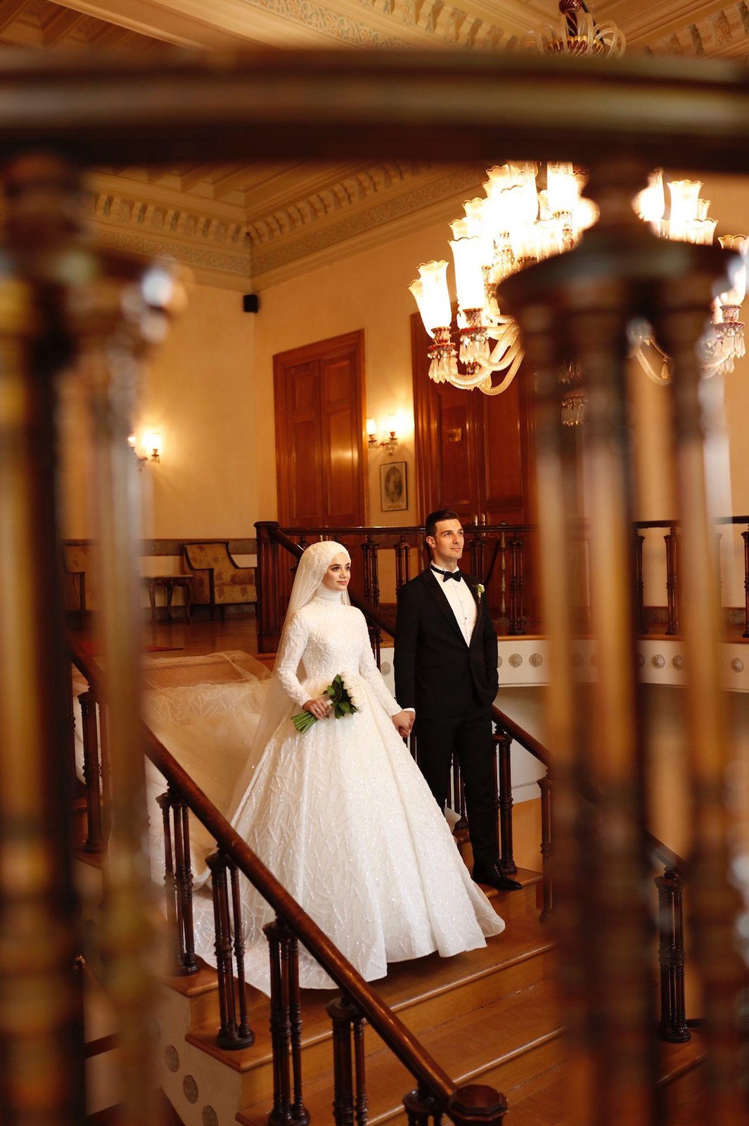 Lily Kasnak Gelinlik - Beyaz