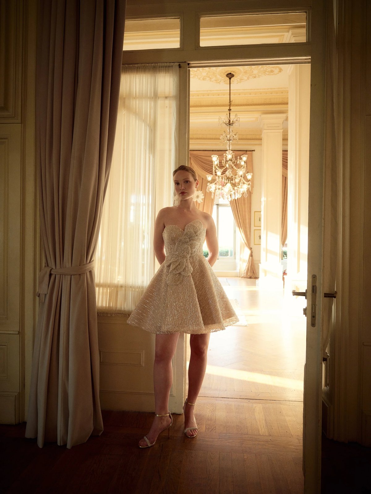 Tamara Mini Elbise - bej