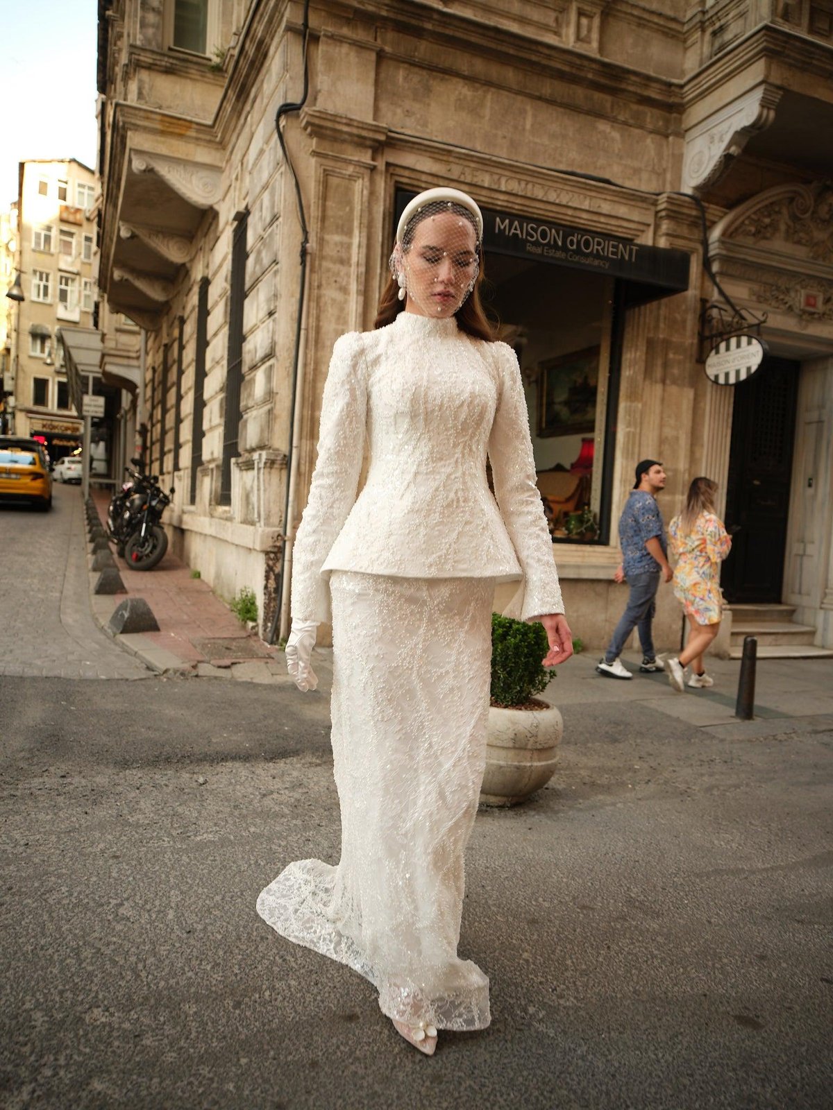 Bohem Korseli Elbise - Beyaz