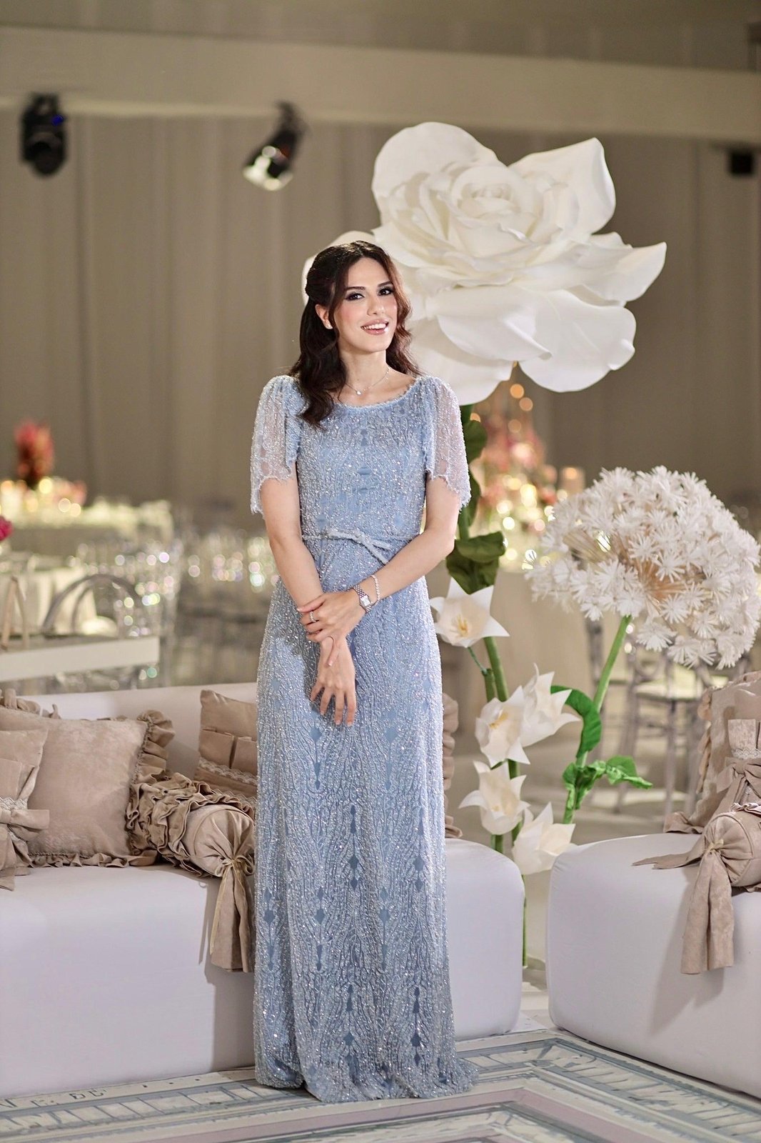 Eclipse Kupon Kumaş Elbise - Mavi