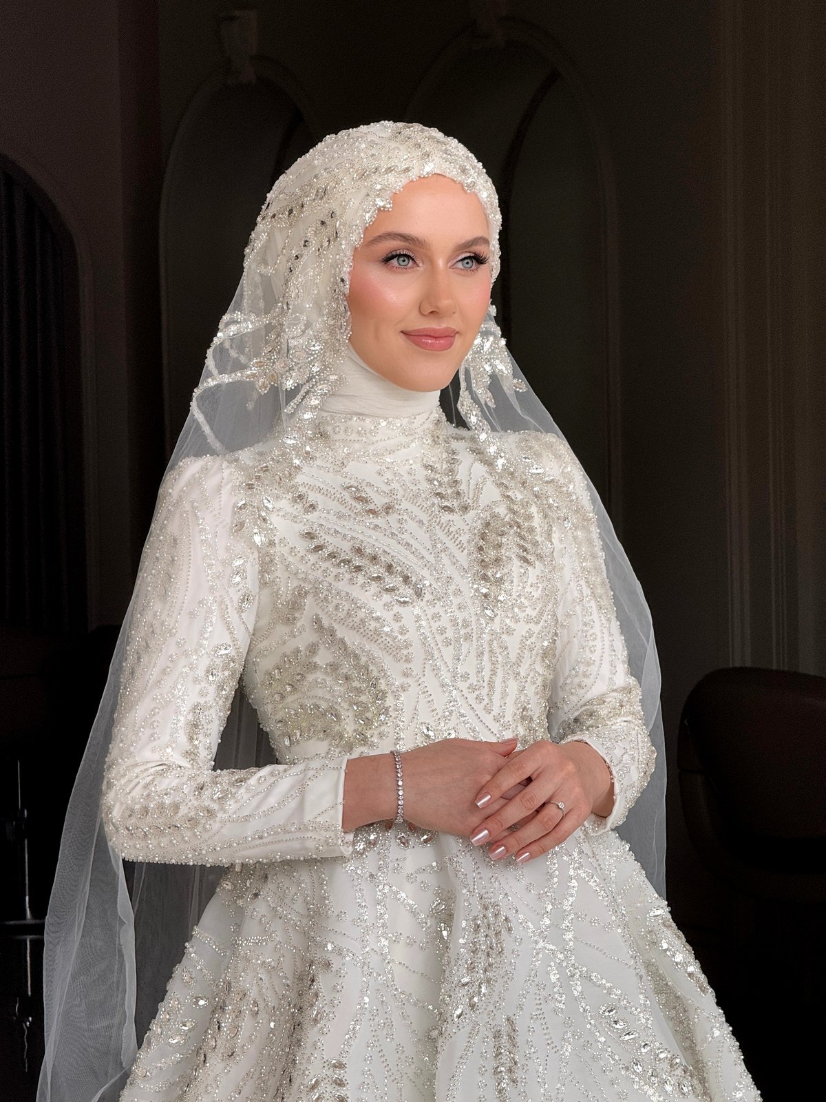 Nash Kasnak Gelinlik - Beyaz