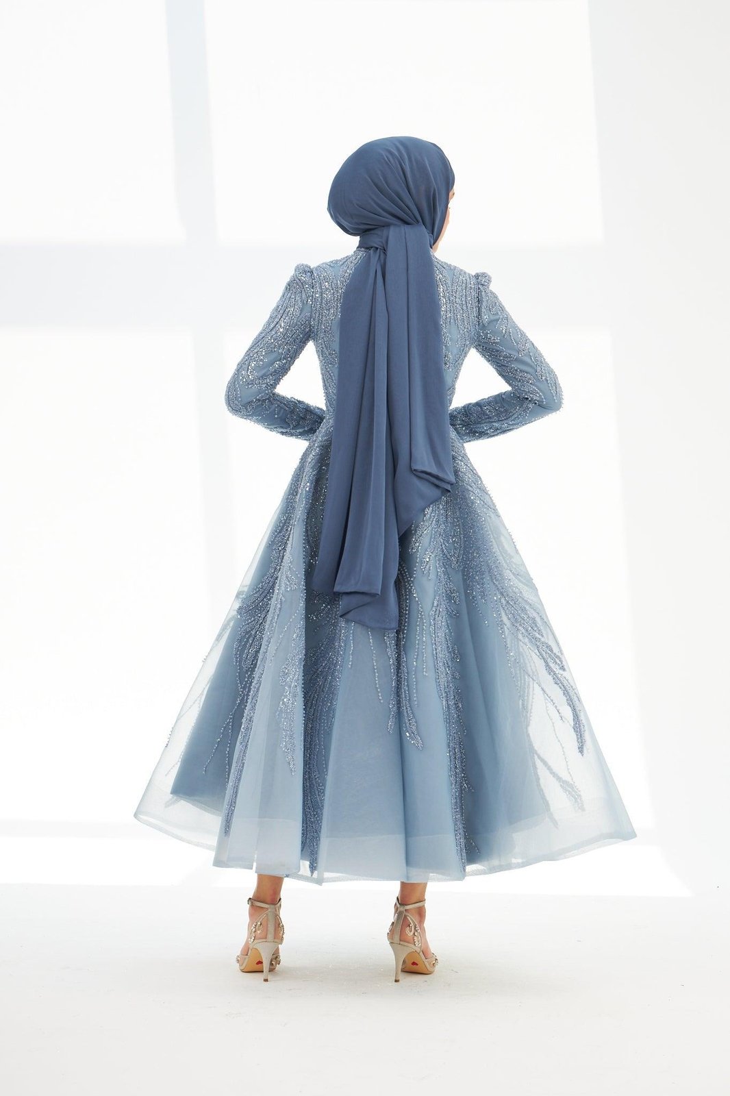 Bianca Midi Boy Elbise - Mavi