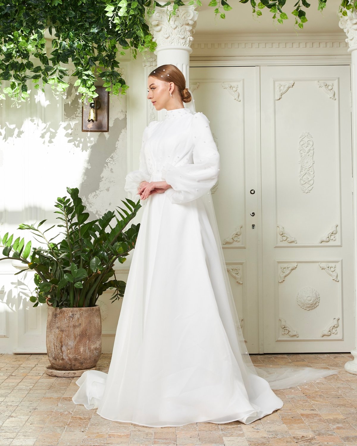 Paris İncili Gelinlik - Beyaz