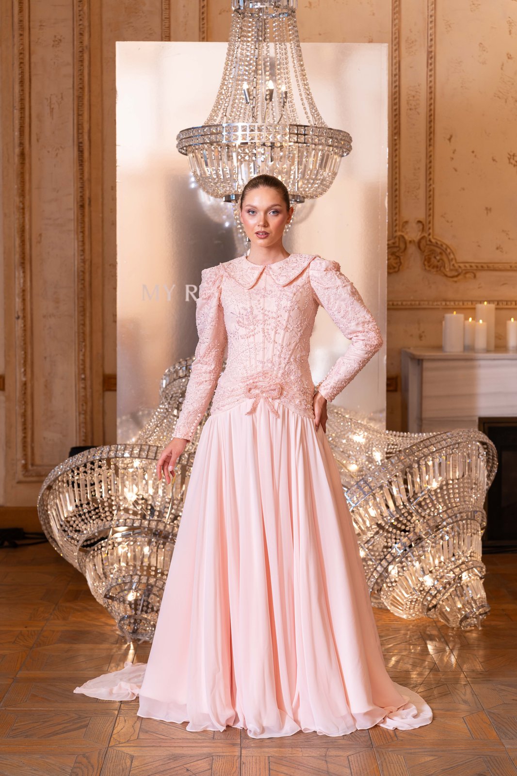 Eloise Yaka Detaylı Elbise - Pembe