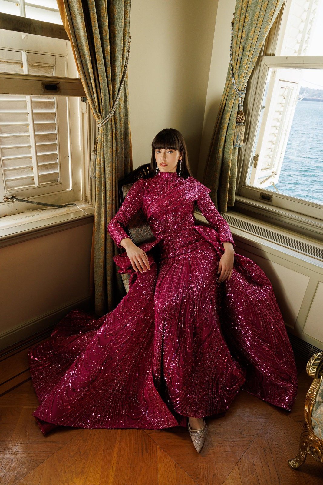 Avin Kuyruklu Elbise - Fuşya